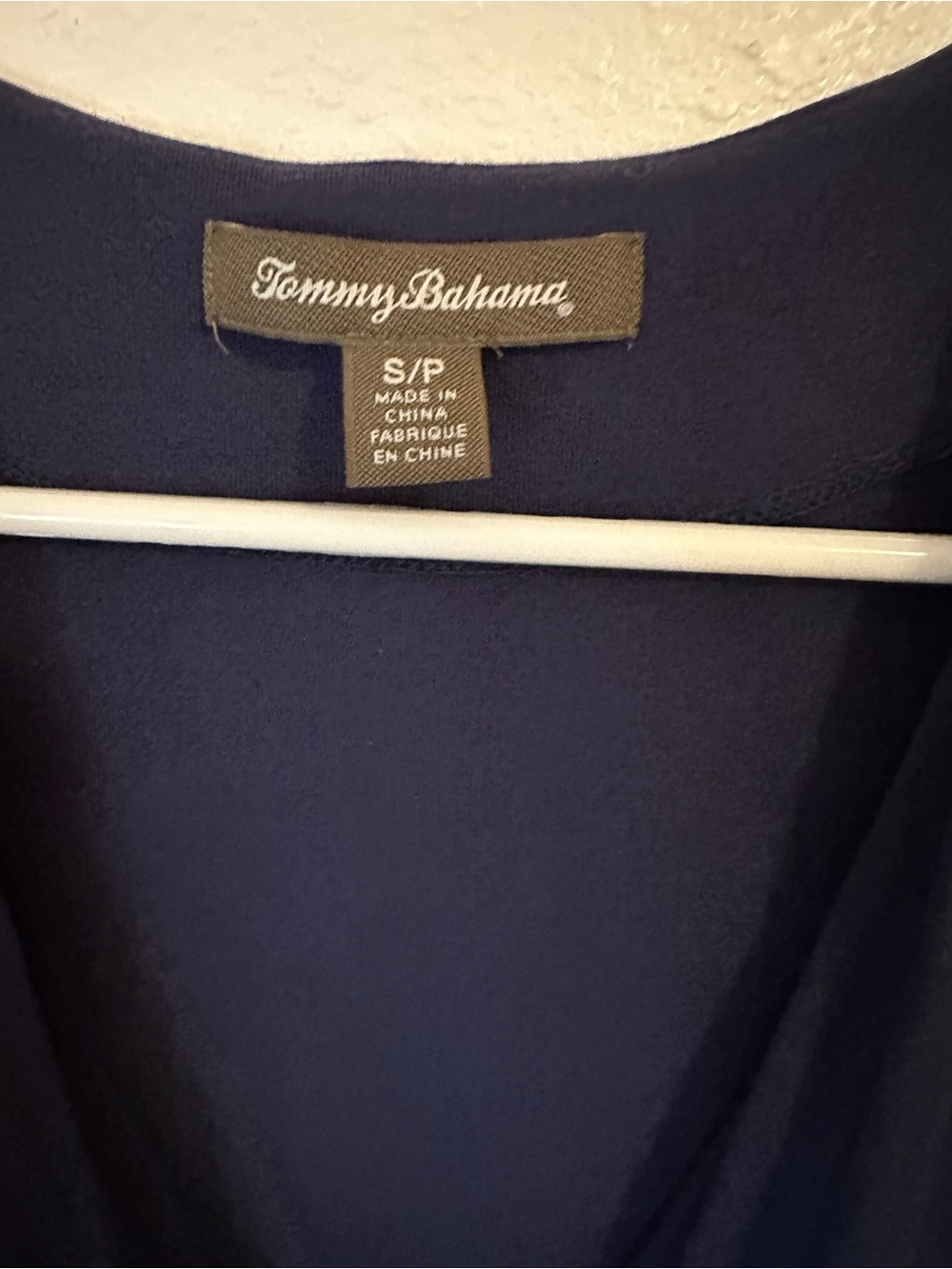 Tommy Bahama Navy Faux-Wrap Cap Sleeve Midi Dress - Picture 6 of 8